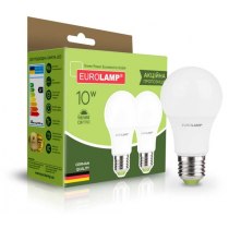 Лампа ЕКО EUROLAMP LED  А60 10W E27 3000K промо-набір 1+1