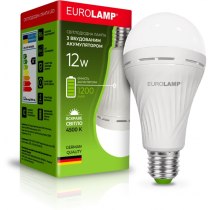 Лампа EUROLAMP LED з акумулятором A70 12W E27 4500K (100)