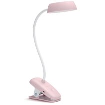 Лампа настольна Philips LED Reading Desk lamp Donutclip 3W, 4000K, 1200mAh (Lithium battery), рожеви