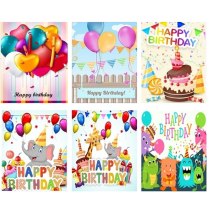 Набор для творчества со стразами (открытка) "Серия Happy birthday" 6 шт, 13*18 см