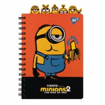 Блокнот YES А5, 80 л. cпіраль з фігурн. роздільниками "Minions"