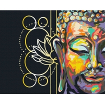 Набір, техніка акриловий живопис за номерами, "Символіка Будди", 40*50 см