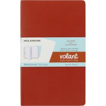 Записник Moleskine Volant 13 х 21 см 240 сторінок в лінію Корал, Аква (2 шт)