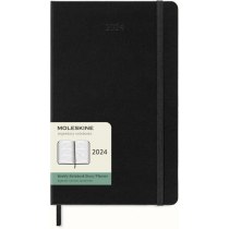 Щотижневик Moleskine Горизонтальний 2024 13 х 21 см 144 сторінки Чорний