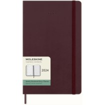 Щотижневик Moleskine 2024 13 х 21 см 144 сторінки Бургунді