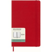 Щотижневик Moleskine 2024 13 х 21 см 144 сторінки Червоний