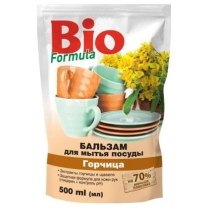 Бальзам для миття посуду ТМ Bio Formula, дой-пак 500мл гірчиця