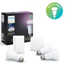 Стартовий комплект Philips Hue Color (Bridge, Dimmer, лампа E27 RGB 3шт)