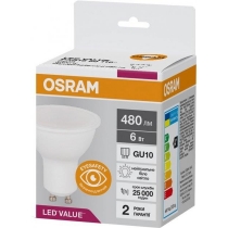 Лампа світлодіодна OSRAM LED VALUE, PAR16, 6W, 4000K, GU10