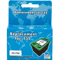 Картридж MicroJet для HP DJ 5743/6543 аналог HP №135 ( Картридж) C8766HE Color (HC-F34)
