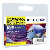 Картридж для Epson T0804 Yellow C13T08044010 JetTec  Yellow 110E008004