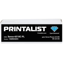 Картридж для Xerox Phaser 6510, 6510N, 6510DN PRINTALIST 106R03693  Cyan Xerox-6510C-PL