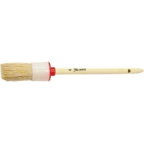Пензель круглий № 6 (30 мм), натуральна щетина, дерев'яна ручка, MTX