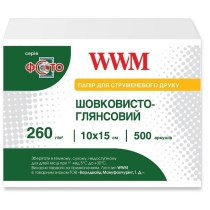 Фотопапір WWM шовковисто-глянсовий 260г/м кв, 10см x 15см, 500арк (SG260.F500)