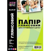 Фотопапір NewTone Глянсовий 200Г/м кв, A4, 100л (G200.100N)