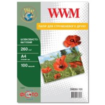 Фотопапір WWM шовковисто-матовий 260г/м кв, A4, 100л (SM260.100)