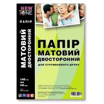 Фотопапір NewTone матовий двосторонній 140Г/м кв, A4, 100л (MD140.100N)