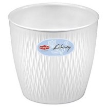 Горщик ТМ STEFANPLAST круглий LIBERTY білий, 25см, 25х23см