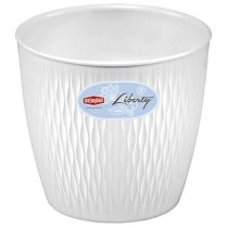 Горщик ТМ STEFANPLAST круглий LIBERTY білий, 30см, 30х27см