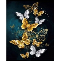 Набір для творчості зі стразами на підрамнику "Золоті метелики" 40*50 см