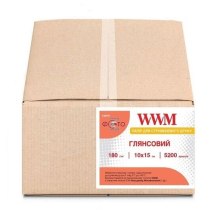 Фотопапір WWM глянсовий 180Г/м кв, 10см x 15см, 5200л