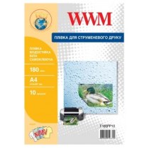 Плівка WWM водостійка біла самоклеюча 180мкм, A4, 10л