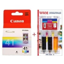 Картридж Canon Pixma MP210/MP450 CL-41C + Заправочный набор Color (Set41-inkC)