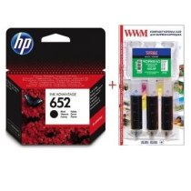 Картридж HP DJ Ink Advantage 1115/2135 №652 Black + Заправочный набор (Set652B-inkHP)