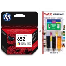 Картридж HP DJ Ink Advantage 1115/2135 №652 Color + Заправочный набор (Set652C-inkHP)