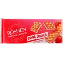 Вафлі Roshen Wafers Sandwich Crunch полуниця ККФ 142г