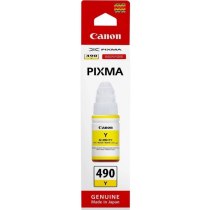 Контейнер з чорнилами Canon для Pixma G1400/G2400/G3400 GI-490Y 70мл Yellow (0666C001)