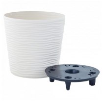 Вазон ТМ Алеана "Ф'южн" зі вставкою, низький d16*14,5см, білароза