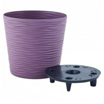 Вазон ТМ Алеана "Ф'южн" зі вставкою, низький d20*18см, фіолетовий