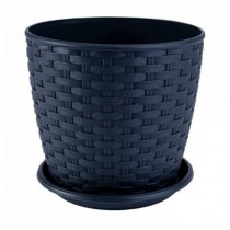 Вазон ТМ Алеана з підставкою "Ротанг" 12*11см, граніт