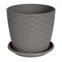 Вазон ТМ Алеана з підставкою "Ротанг" 12*11см, какао