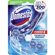 Блок для очищення унітазу ТМ Domestos пуаер 5 свіж океану 9*55 г