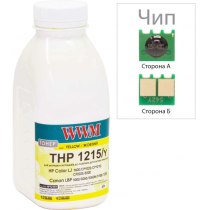 Тонер + чіп WWM для HP CLJ CP1025 бутль 35г Yellow (TC1025Y)