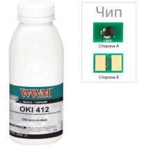 Тонер + чіп WWM для OKI B412/432/MB462 ( тонер WWM, чіп WWM) 250г Black (TC-B412-WWM)