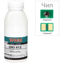 Тонер + чіп WWM для OKI B412/432/MB462 90г Black (TC-B412-90-WWM)