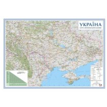 Україна.Карта автомобільних шляхів м-б1:1млн. картон на планках.