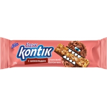 Батончик  Super Kontik злаковий з шоколадом 29 г (24шт)