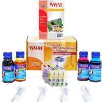 Комплект перезаправляемых картриджей WWM Epson Stylus C67/CX3700/CX4100/CX4700 ( 4х100г) (RC.T063)
