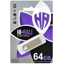 Флеш-драйв Hi-Rali серия серебро USB 64GB