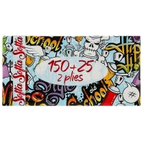 Серветки косметичні сухі 2-х шарові ТМ Softa Chisto 150+25шт. Graffiti Among Us