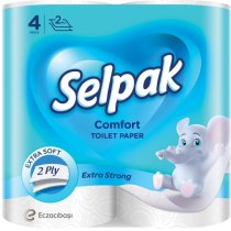 Папiр туалетний SELPAK Comfort 2-х шар білий 4шт