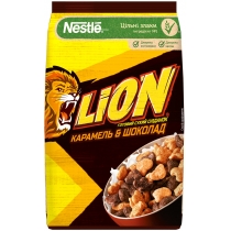 Готовий сухий сніданок LION пластівці 375г.
