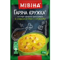 Суп-пюре швидкого приготування МІВІНА Гаряча Кружка зі смаком курки з грінками 12 г