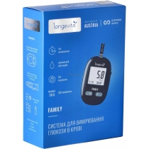 Глюкометр LONGEVITA Family Система для вимірювання глюкози в крові