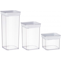 Набір контейнерів для зберігання продуктів Ardesto Fresh, 3шт, пластик, білий