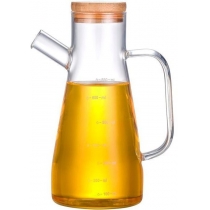 Пляшка для олії та оцту Ardesto Midori, 650мл, боросилікатне скло, прозорий
